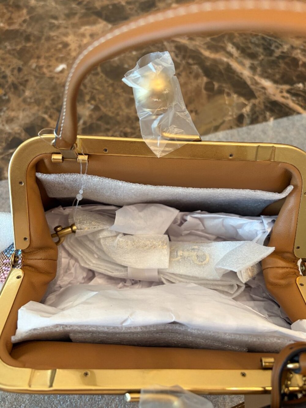 Coach Kisslock Frame Bag 16 In Crystal Signature Jacquard (Rainbow/Candy Multi) - Picture 12 of 16